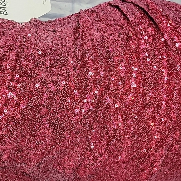 BEAR DANCE BABE‎ SOCIETY Fuchsia Sequined Mini Dress Medium - Picture 4 of 9